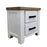 White bedside table with two drawers Harlow Collection The Bed Shop