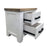 White bedside table with two drawers Harlow Collection The Bed Shop