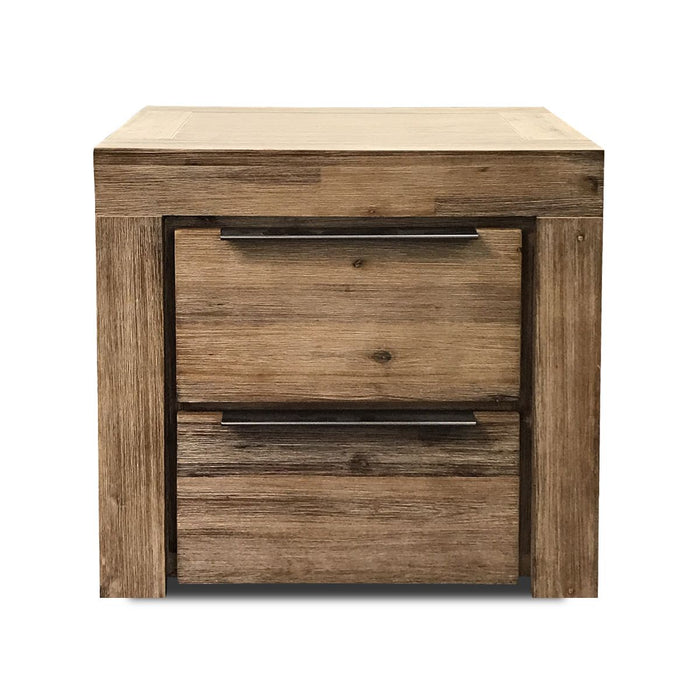 natural wood bedside with 2 drawers Cape Collection The Bed Shop