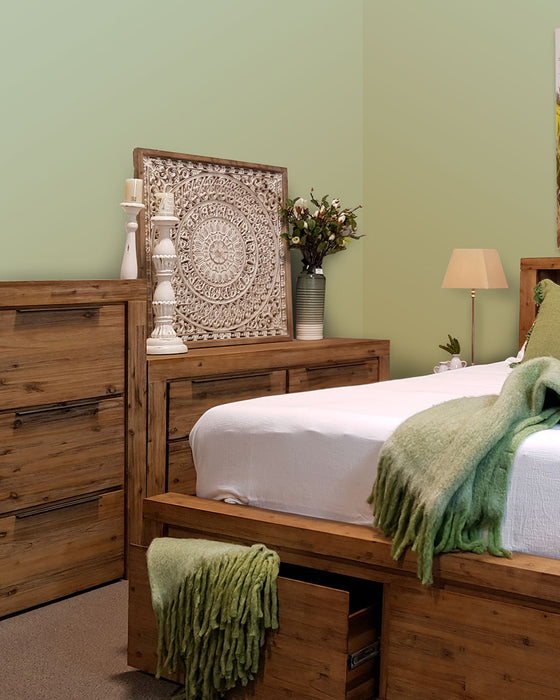 natural wood seven drawer tallboy Cape Collection The Bed Shop