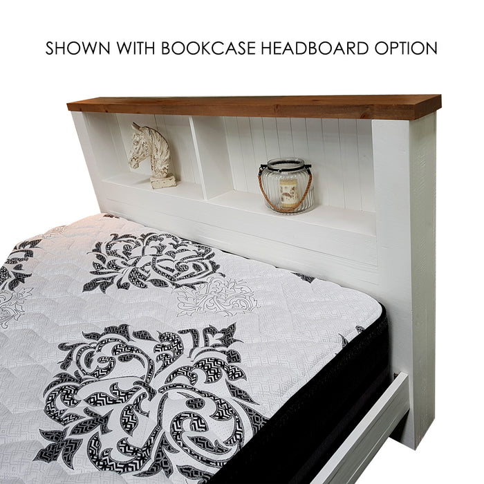 White bookend headboard bed frame Harlow Collection The Bed Shop