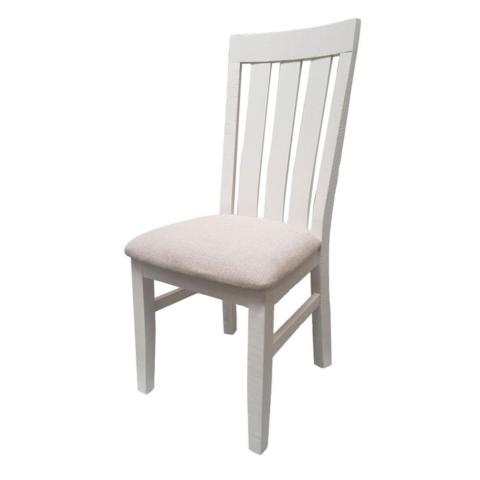 White dining chair with cushioned seat Harlow Collection The Bed Shop