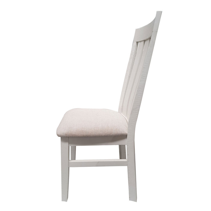 White dining chair with cushioned seat Harlow Collection The Bed Shop
