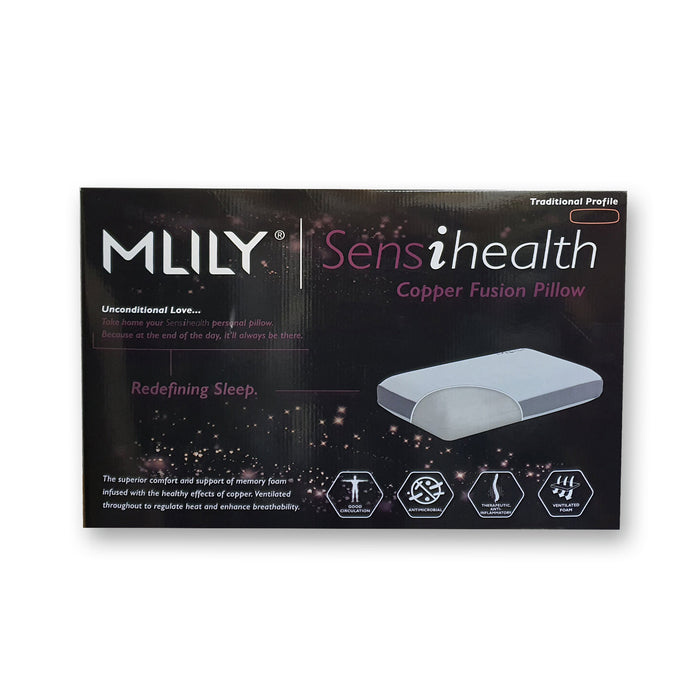 MLILY SensiHealth Copper Infused Memory Foam Pillow - The Bed Shop NZ