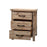 Natural wood bedside with 3 drawers Raglan Bedroom Collection The Bed Shop