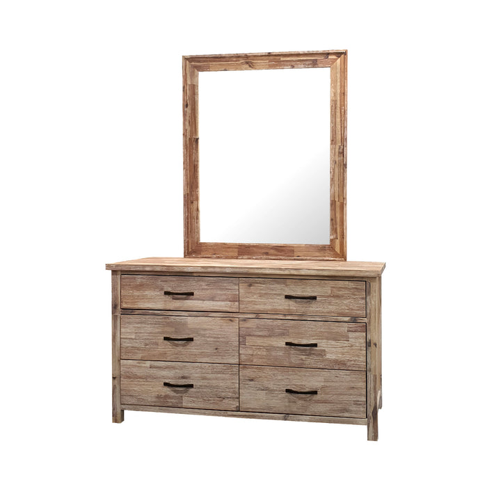 Natural wood mirror for dresser Raglan Bedroom Collection The Bed Shop